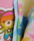 七五三 3歳女の子用被布[DAISY LOVERS]ピンクチェック(着物)黄色に菊と熊No.93V